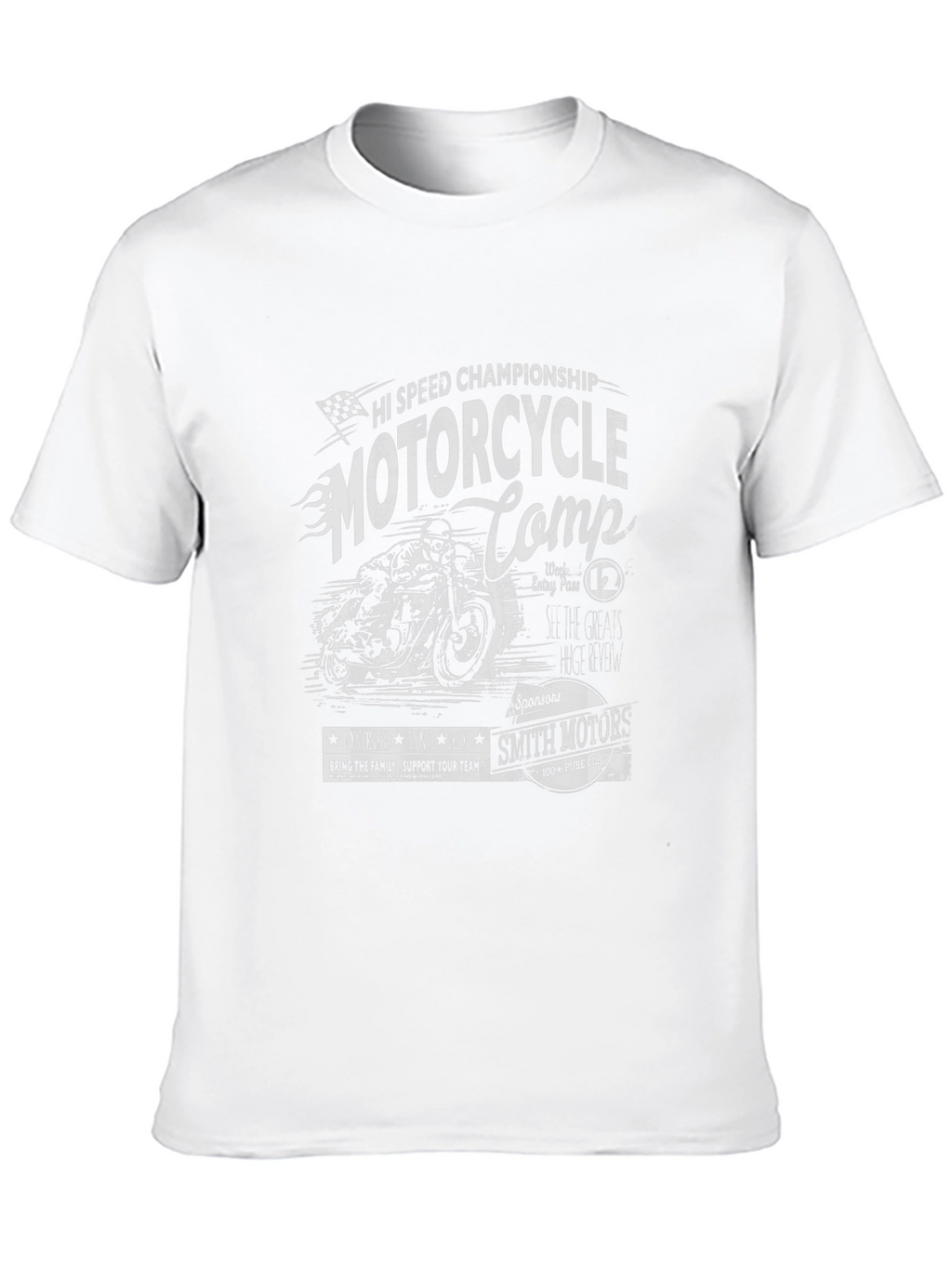 Motorcycle Competition Graphic Tee - Black