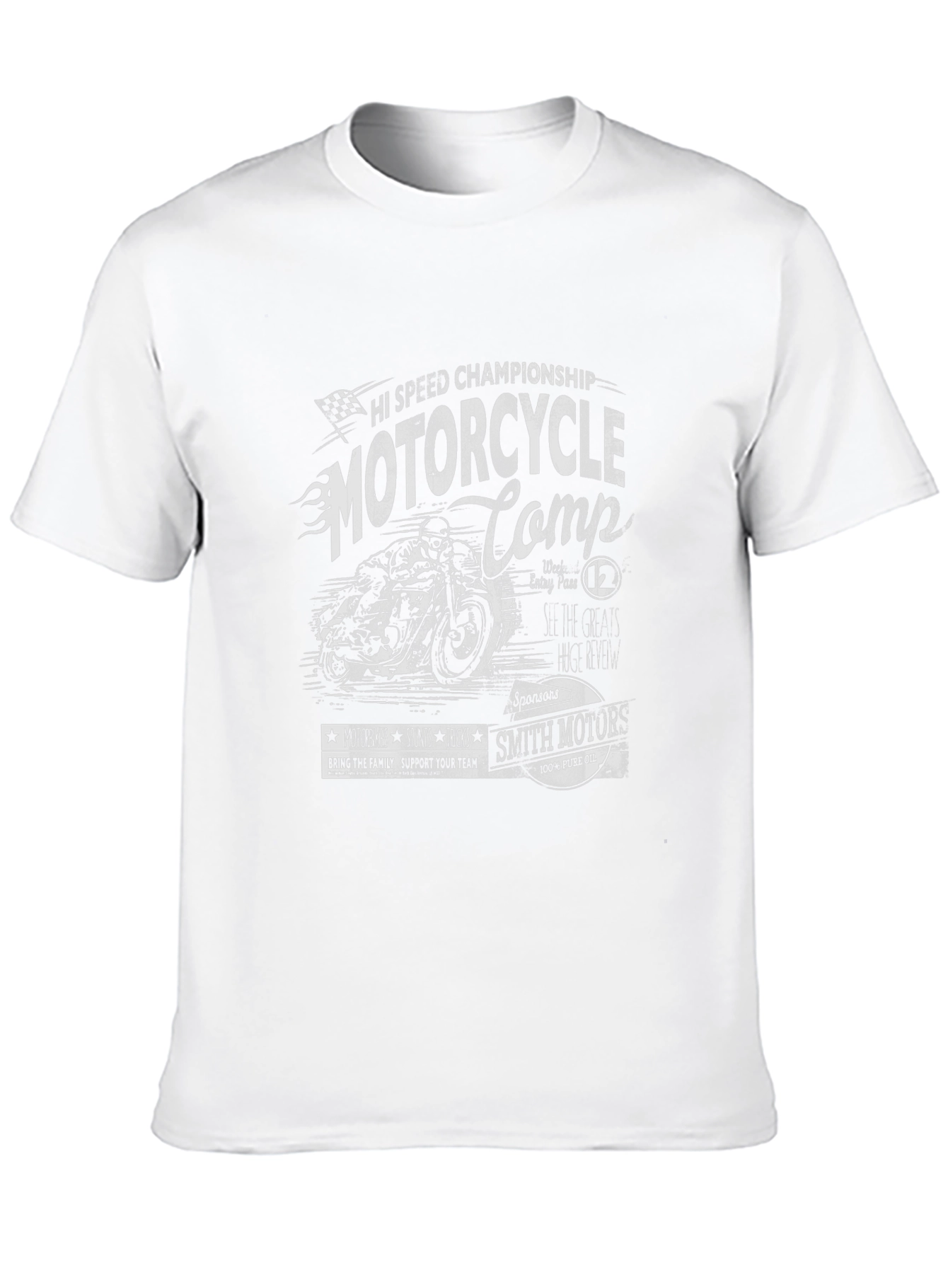 Motorcycle Competition Graphic Tee - Black