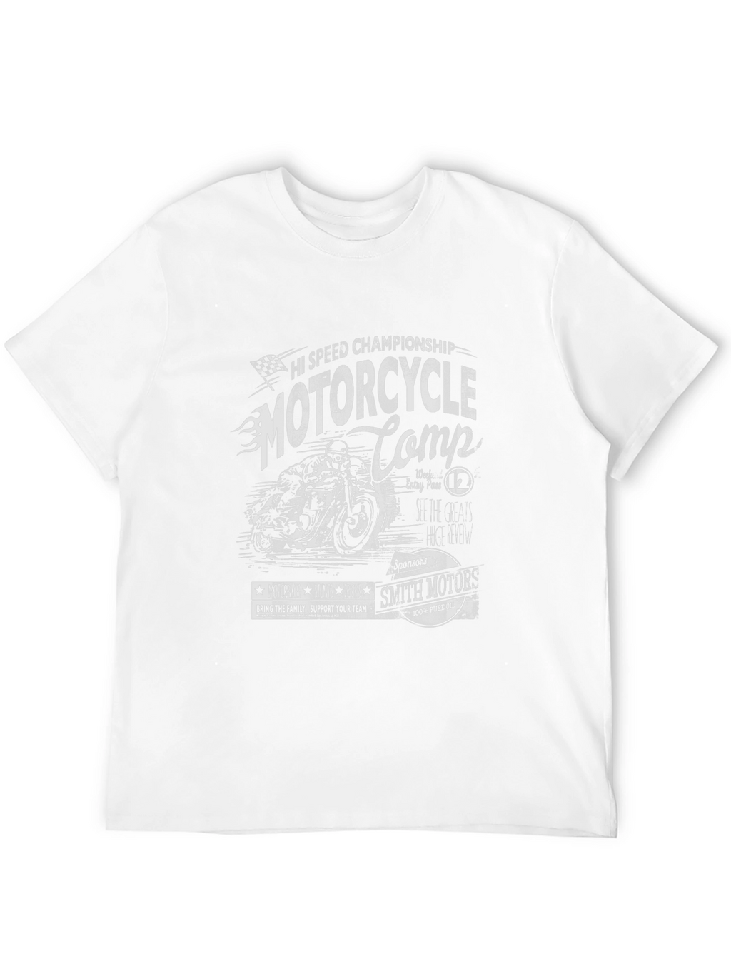 Motorcycle Competition Graphic Tee - Black