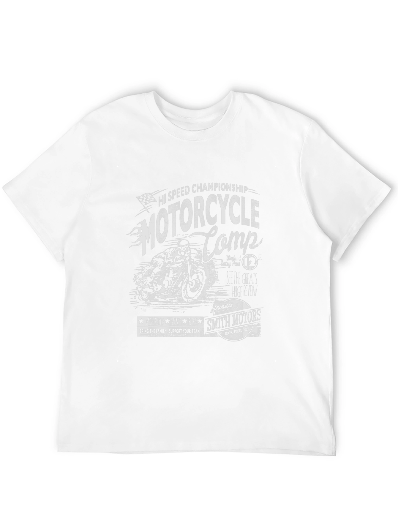 Motorcycle Competition Graphic Tee - Black
