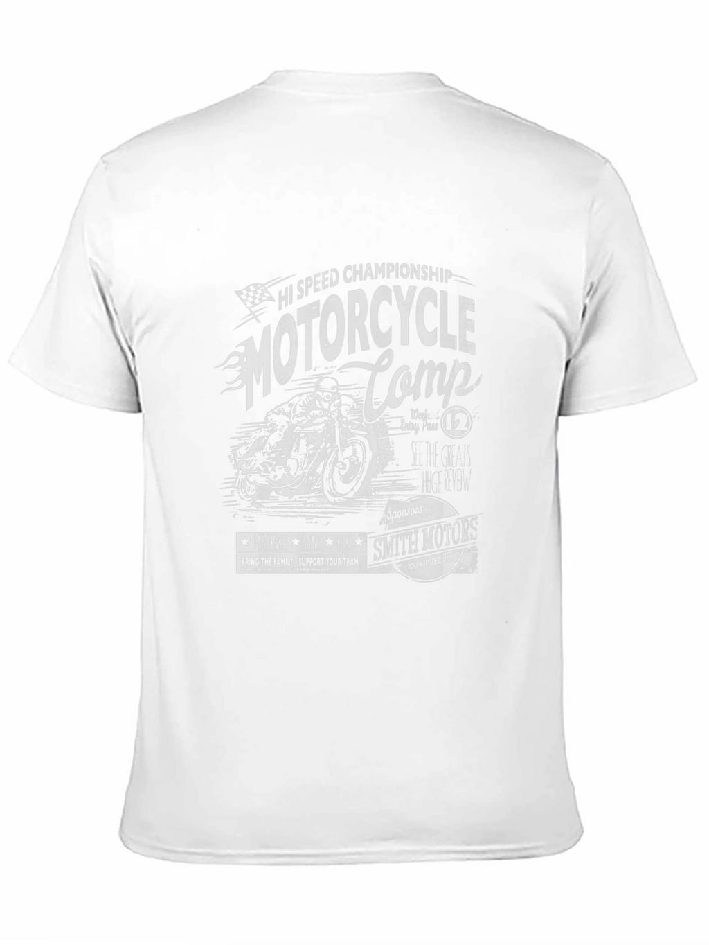 Motorcycle Competition Graphic Tee - Black
