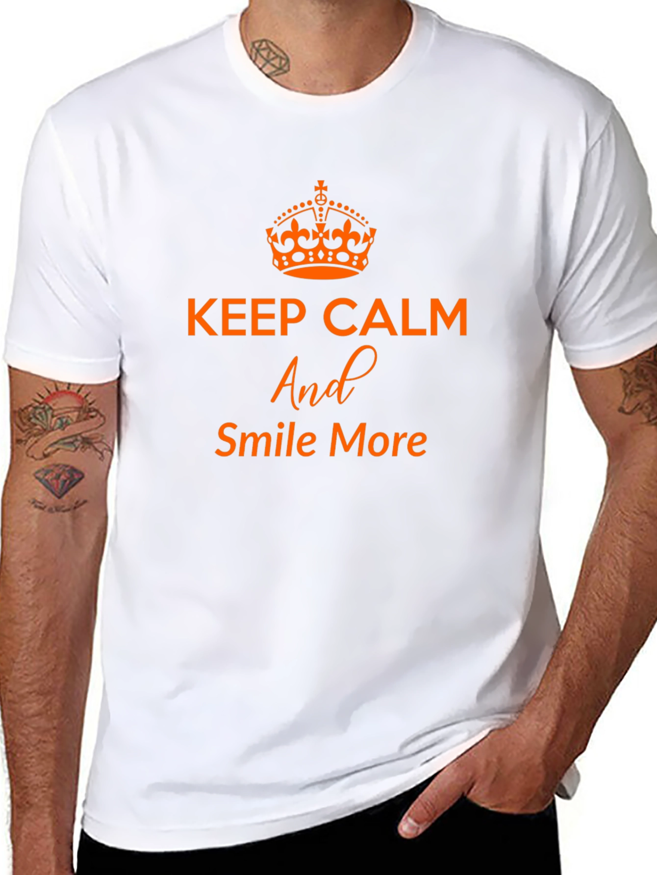 Keep Calm and Smile More Graphic Tee