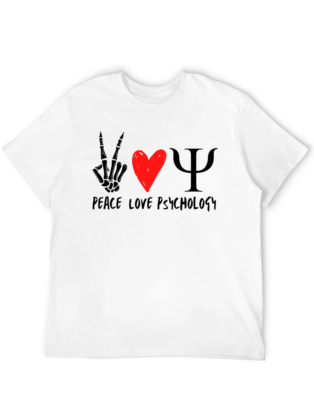 Peace Love Psychology Graphic T-Shirt