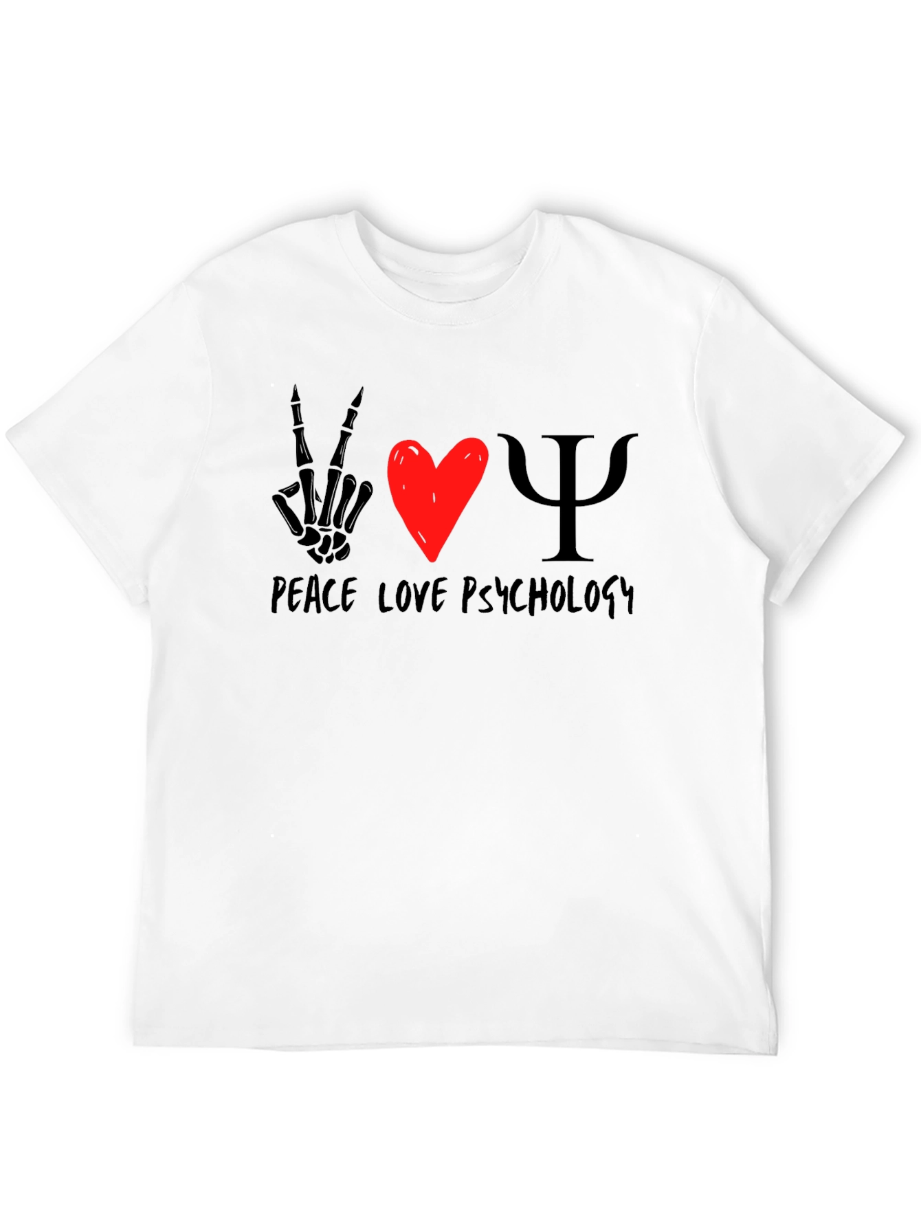 Peace Love Psychology Graphic T-Shirt