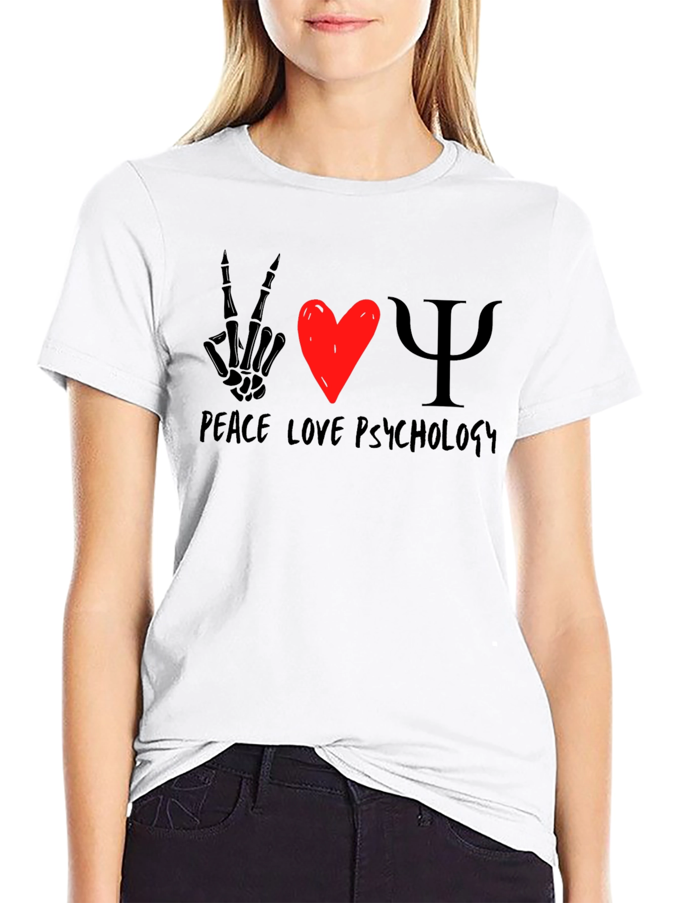 Peace Love Psychology Graphic T-Shirt
