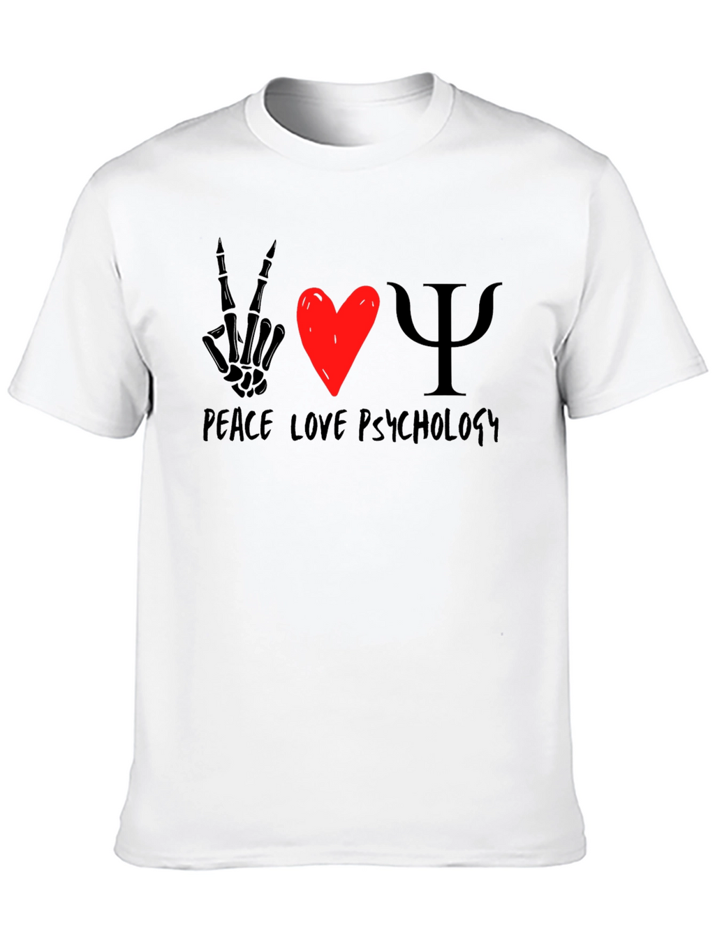 Peace Love Psychology Graphic T-Shirt