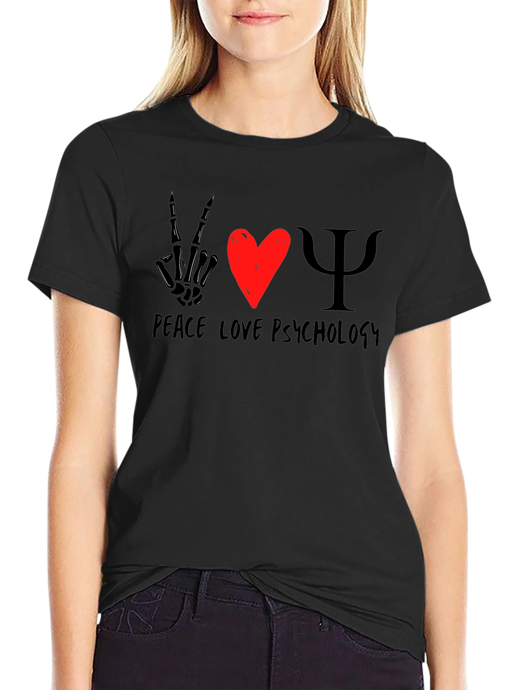Peace Love Psychology Graphic T-Shirt