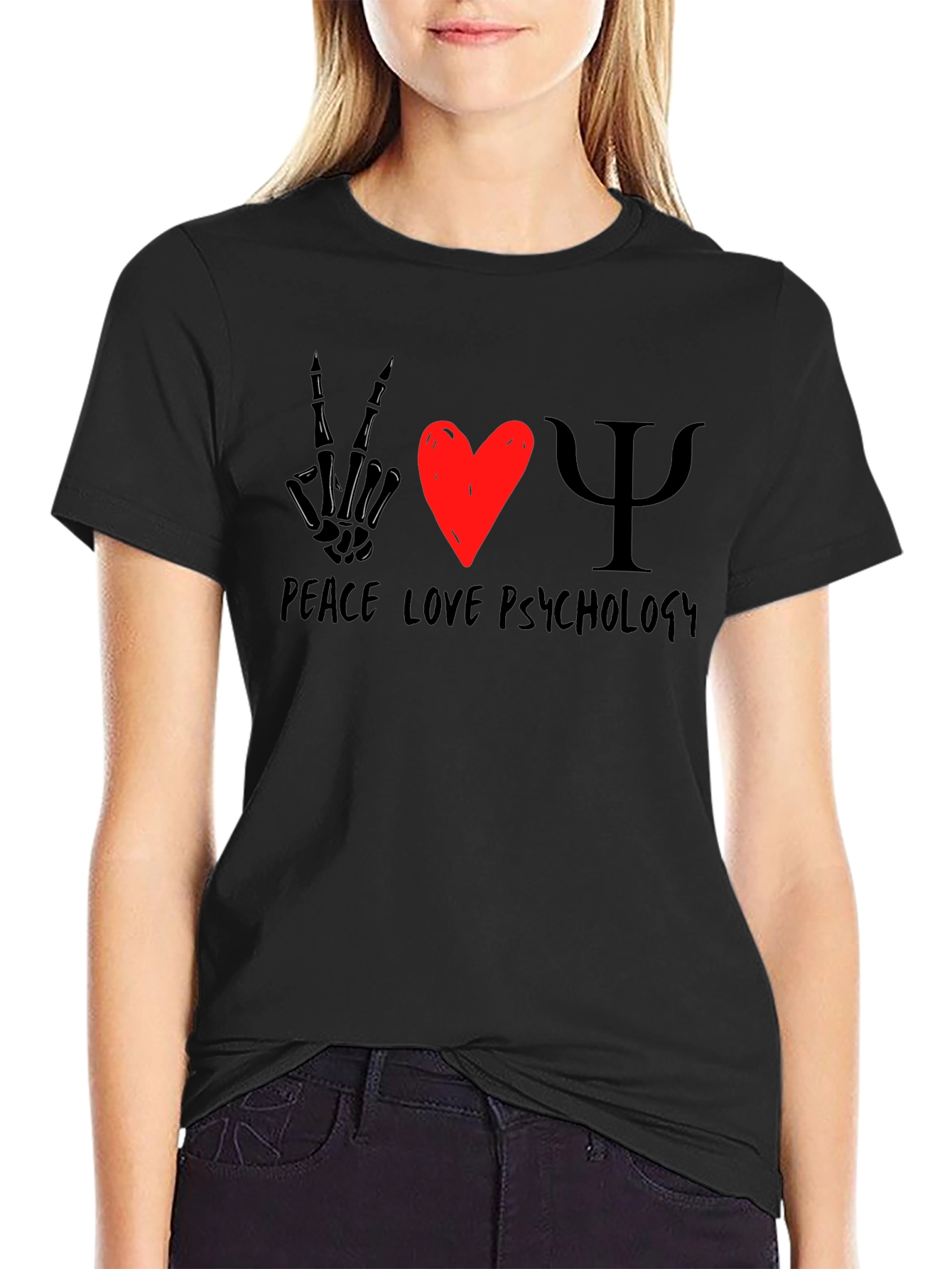 Peace Love Psychology Graphic T-Shirt
