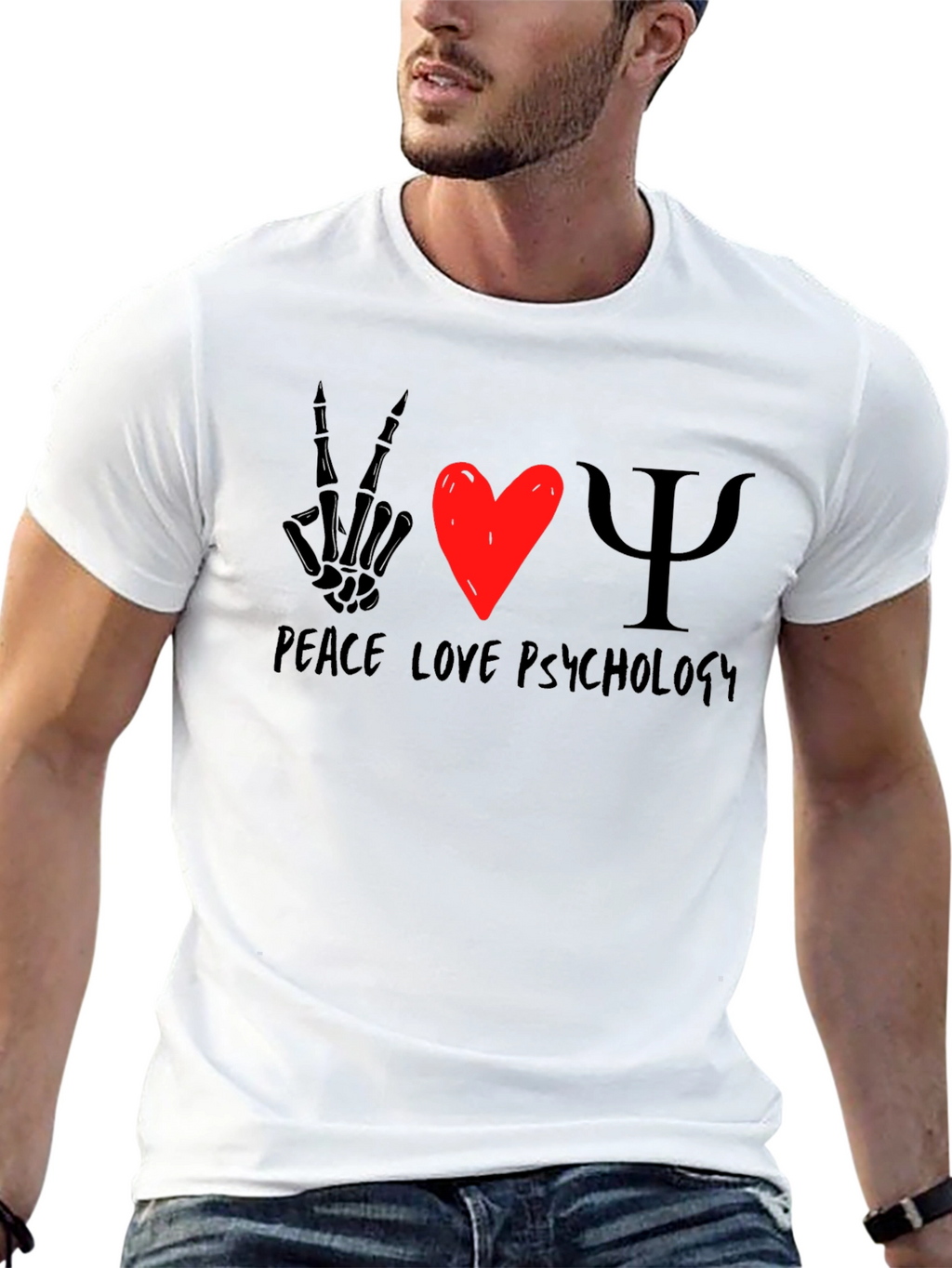 Peace Love Psychology Graphic T-Shirt