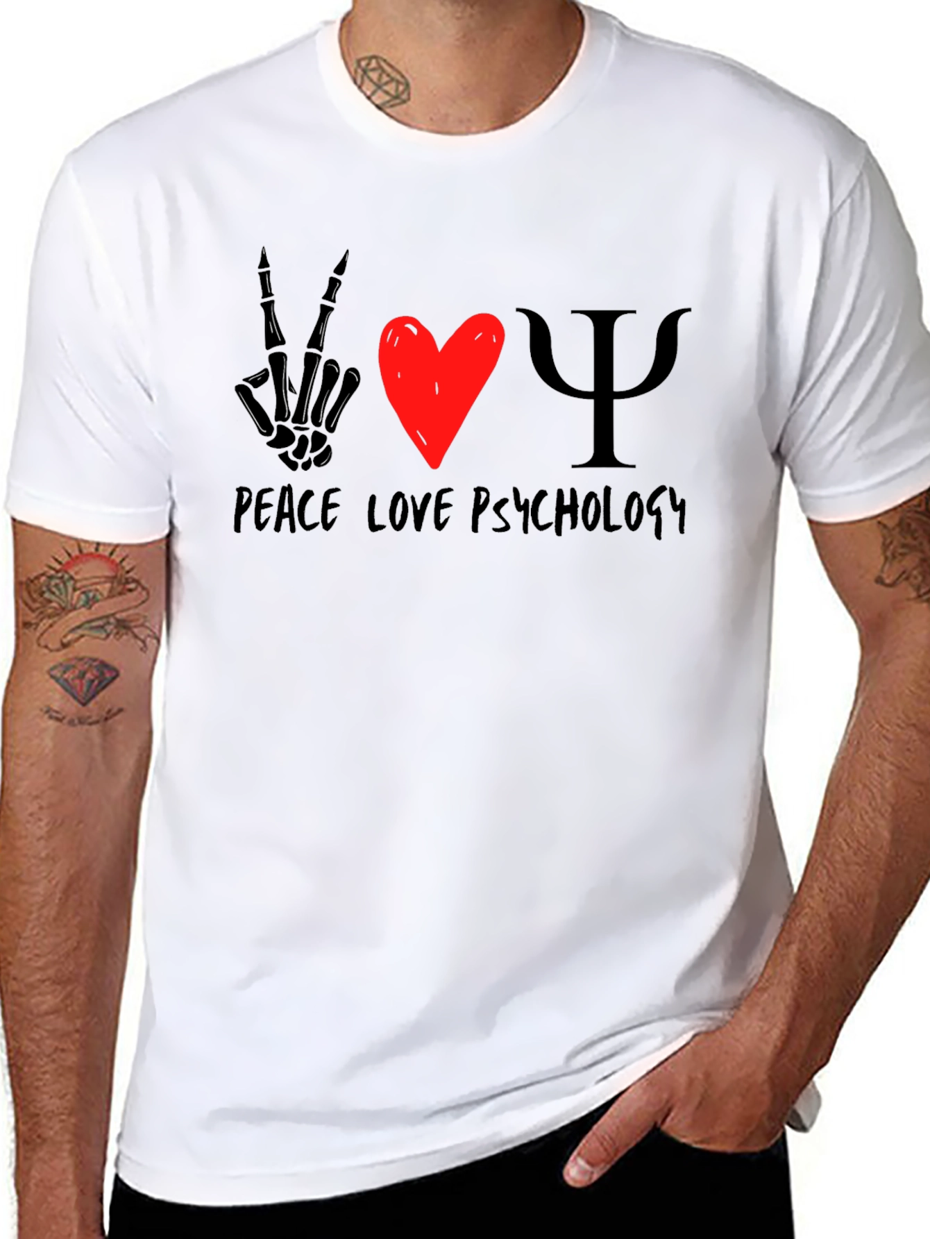 Peace Love Psychology Graphic T-Shirt