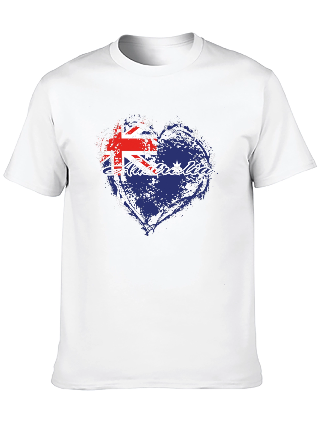 Australia Flag Heart Graphic Tee - Black