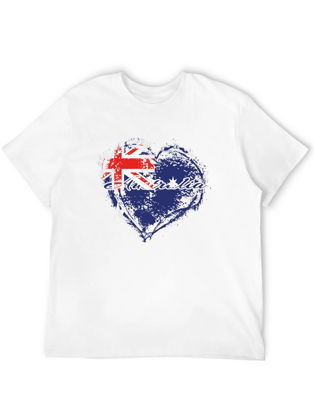 Australia Flag Heart Graphic Tee - Black