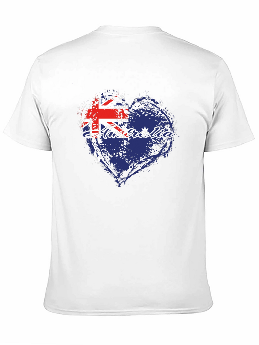 Australia Flag Heart Graphic Tee - Black