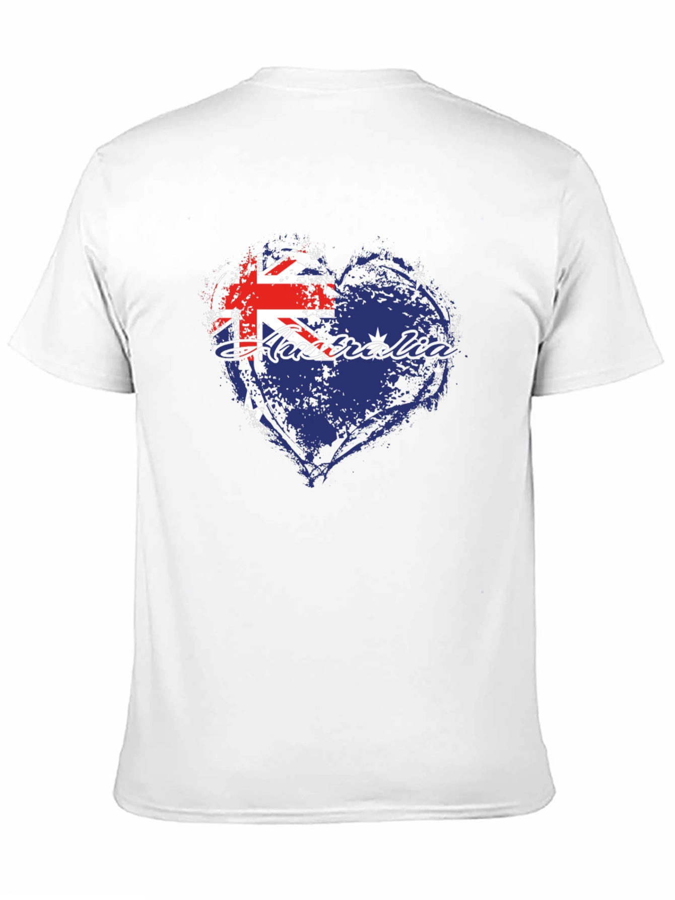 Australia Flag Heart Graphic Tee - Black