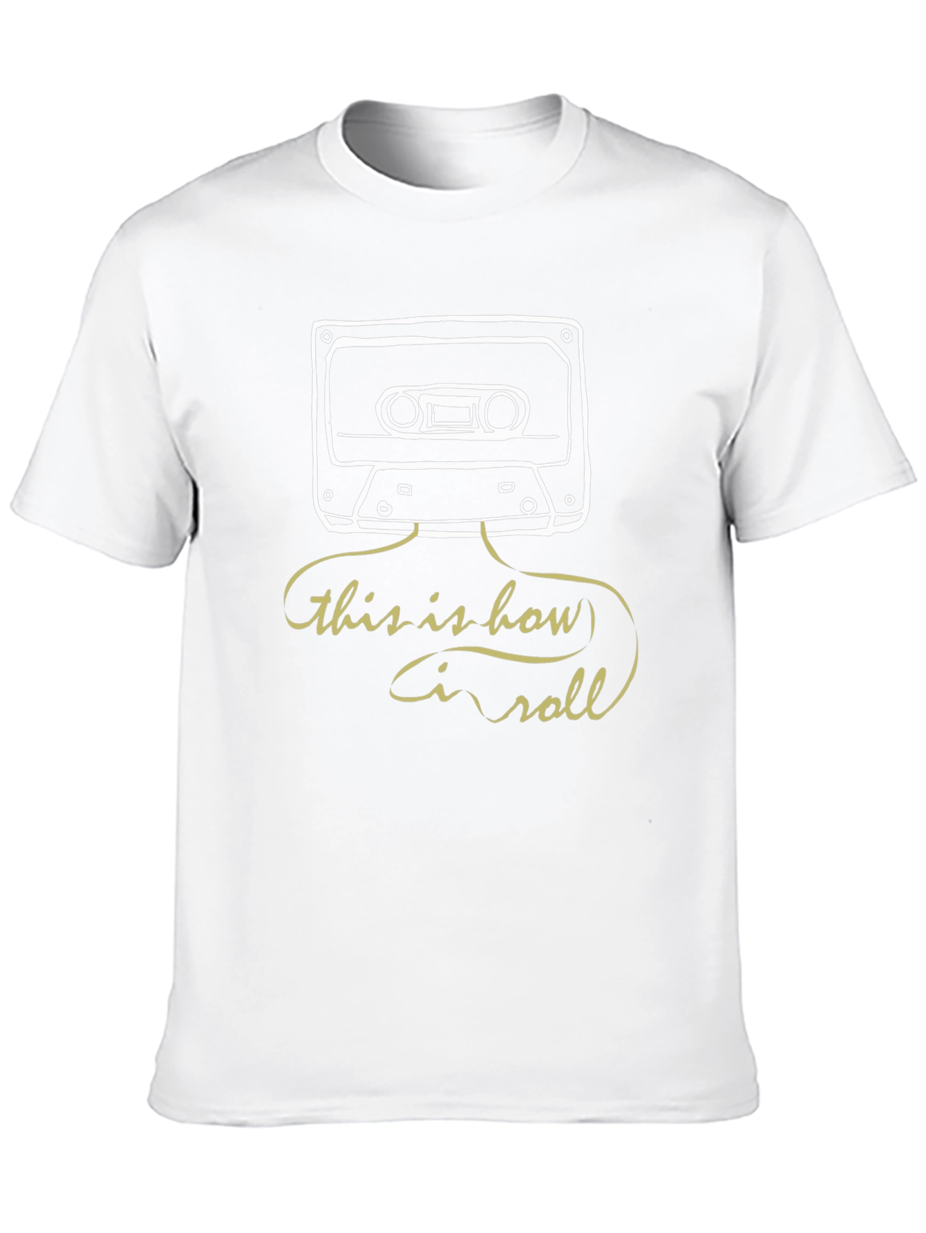 Retro Cassette Tape T-Shirt - This is How I Roll Black Tee