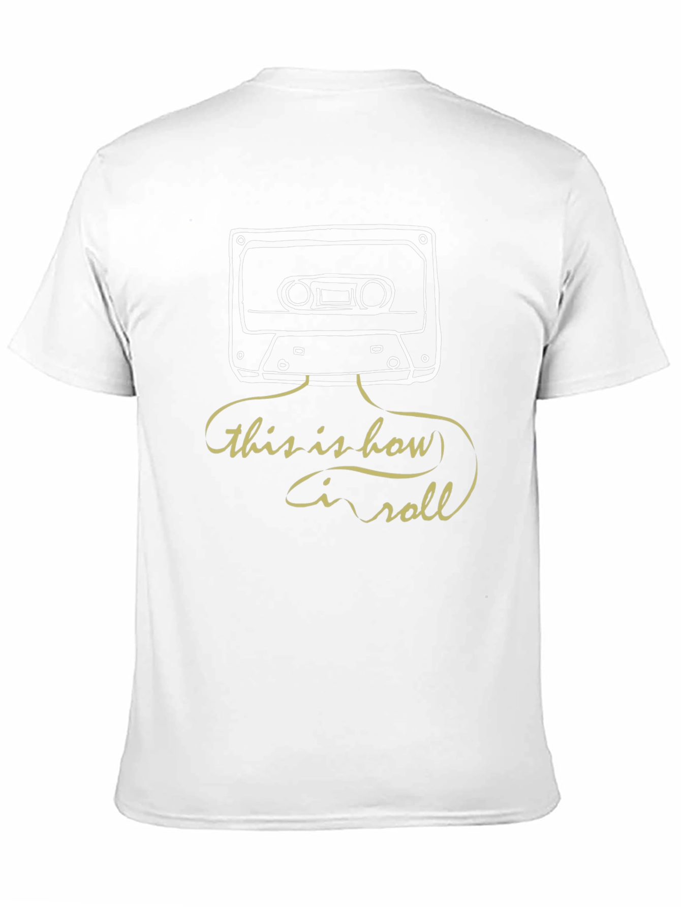 Retro Cassette Tape T-Shirt - This is How I Roll Black Tee
