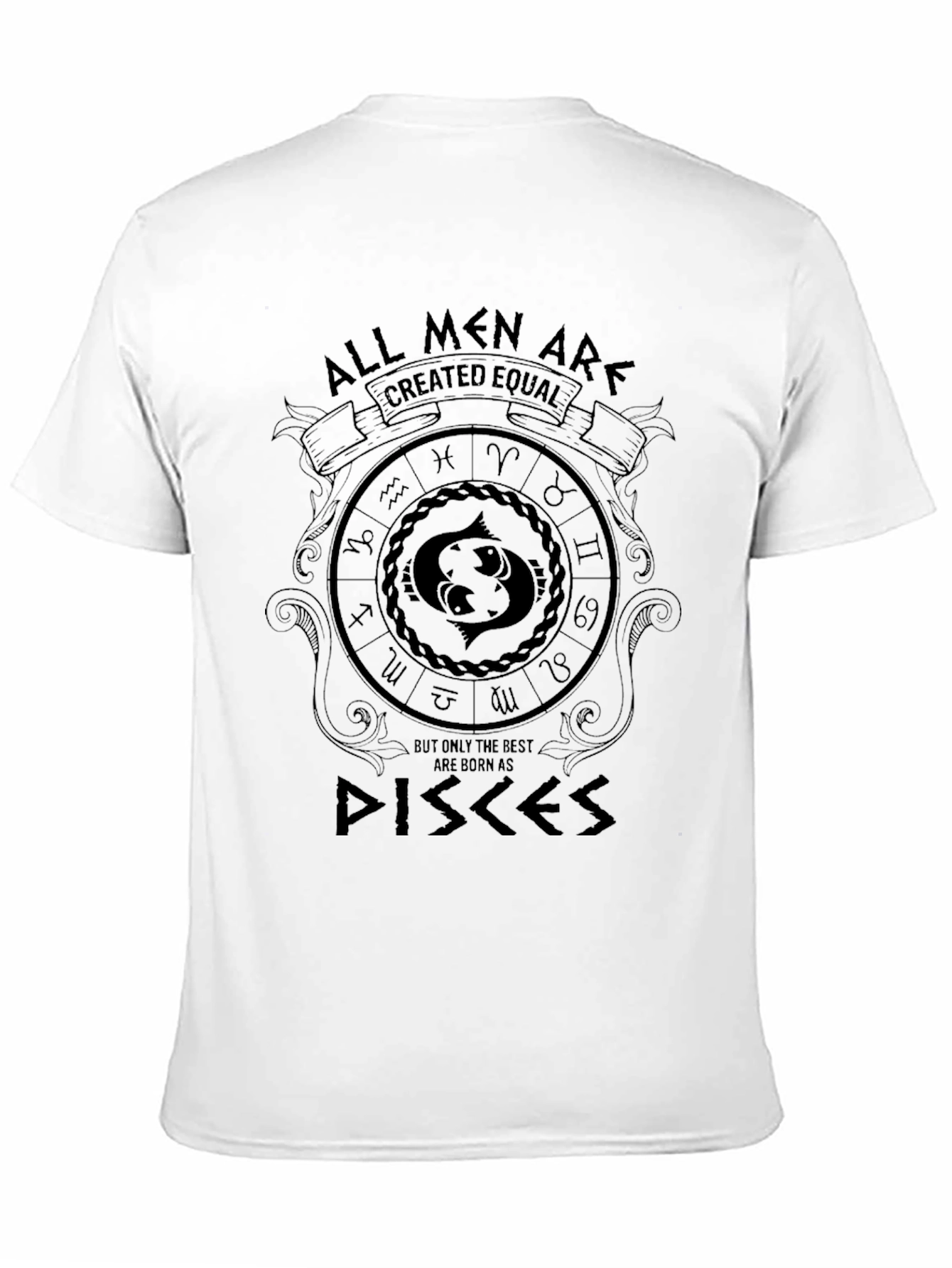 Pisces Zodiac Graphic T-Shirt - All Men Created Equal Tee