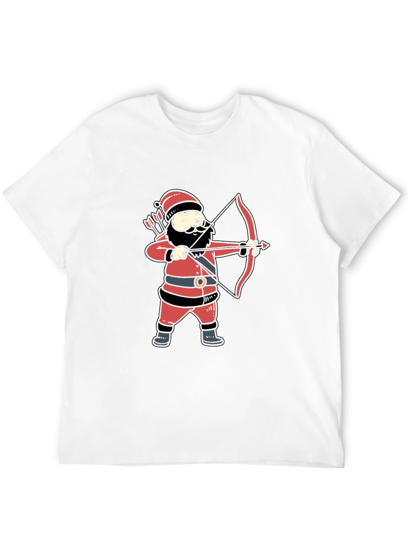 Santa Archer Graphic Tee - Black