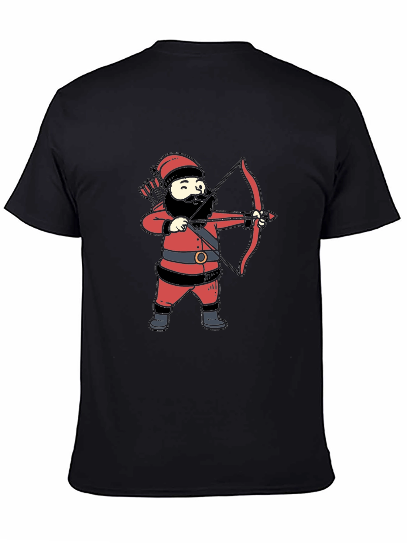 Santa Archer Graphic Tee - Black