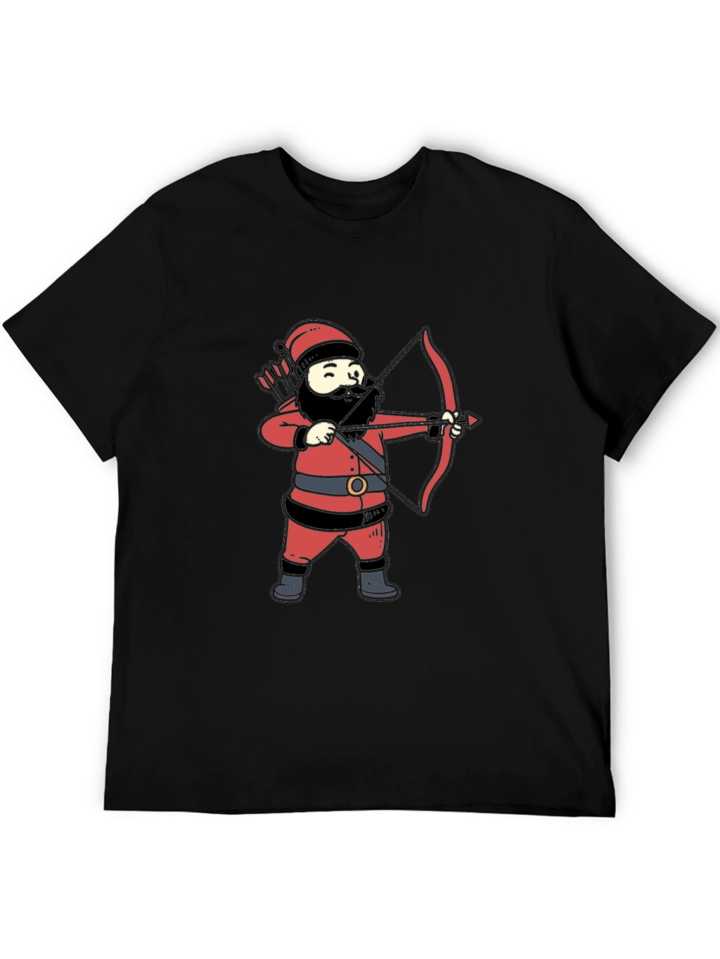 Santa Archer Graphic Tee - Black