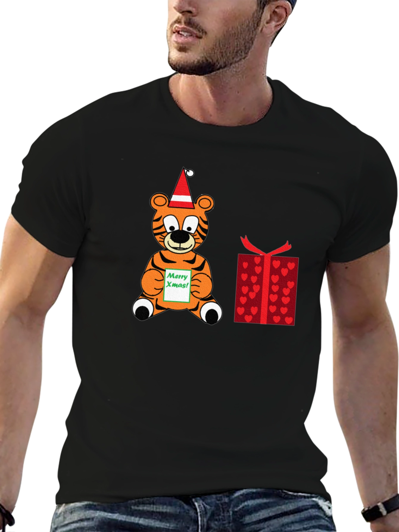 Festive Tiger Xmas T-Shirt