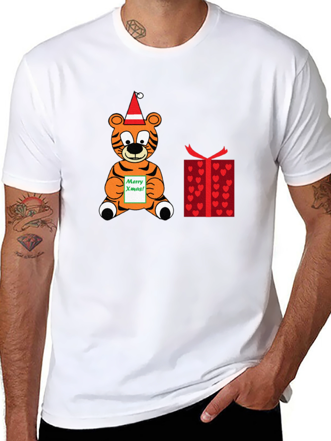 Festive Tiger Xmas T-Shirt