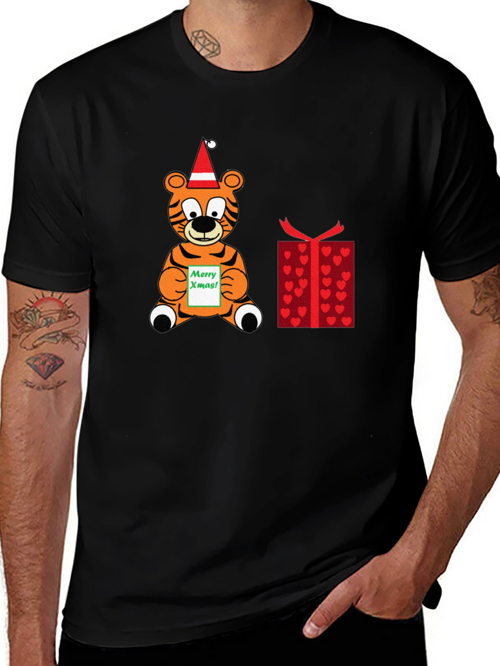 Festive Tiger Xmas T-Shirt