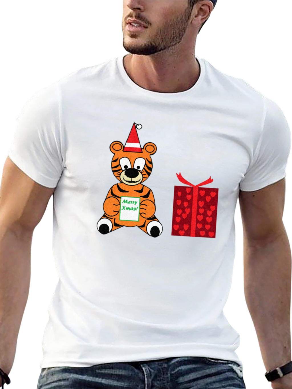 Festive Tiger Xmas T-Shirt