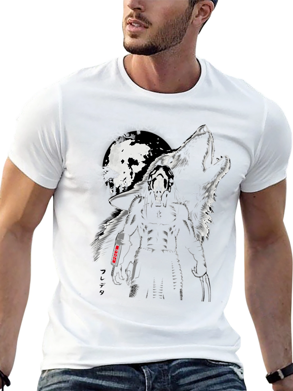 Predator Wolf Moon Black T-Shirt