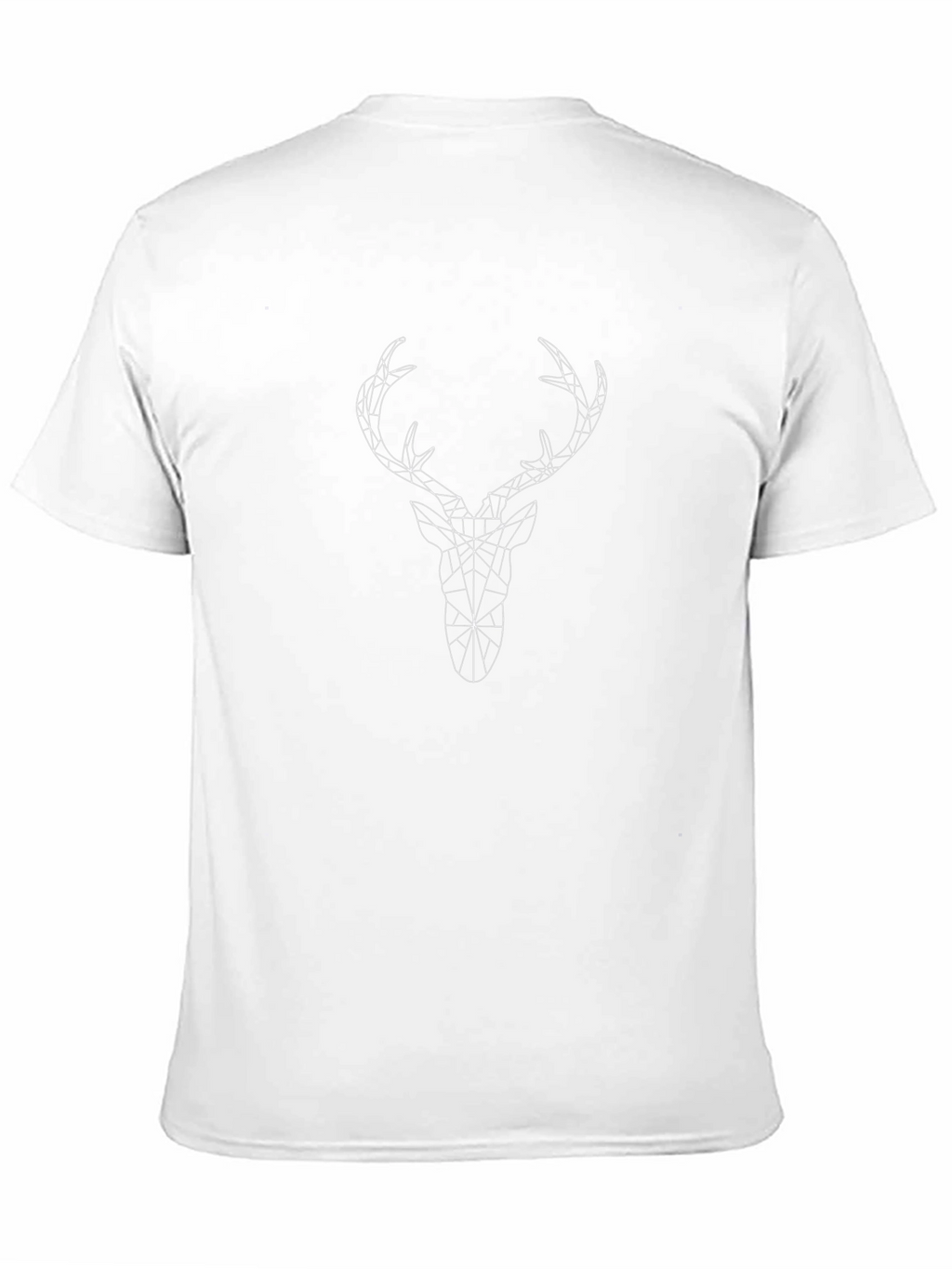Geometric Deer Head Tee - Modern Animal Graphic T-Shirt