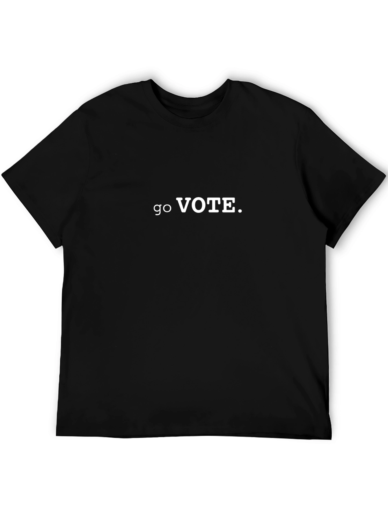 Go Vote T-Shirt - Black Cotton Blend
