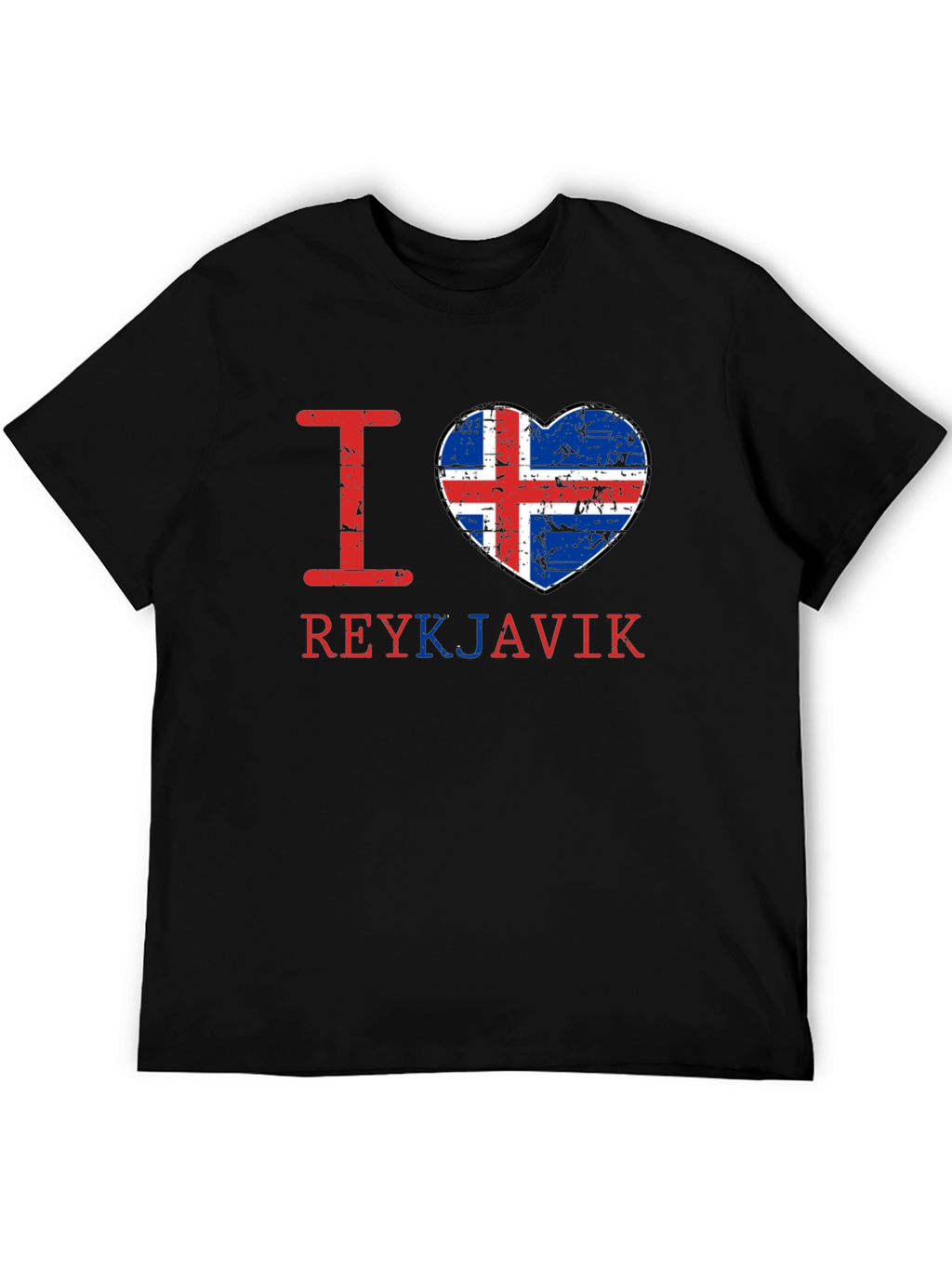 I Love Reykjavik Iceland Flag Heart T-Shirt