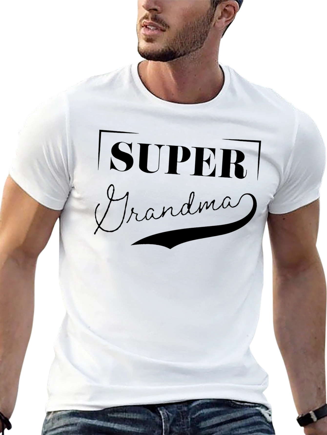Super Grandma Black T-Shirt