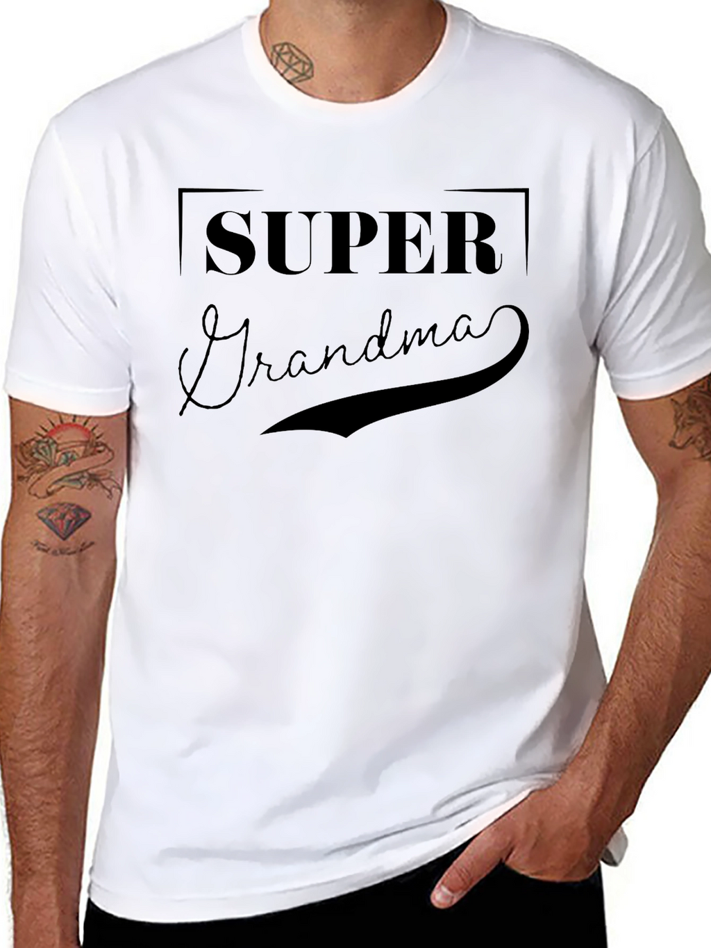 Super Grandma Black T-Shirt