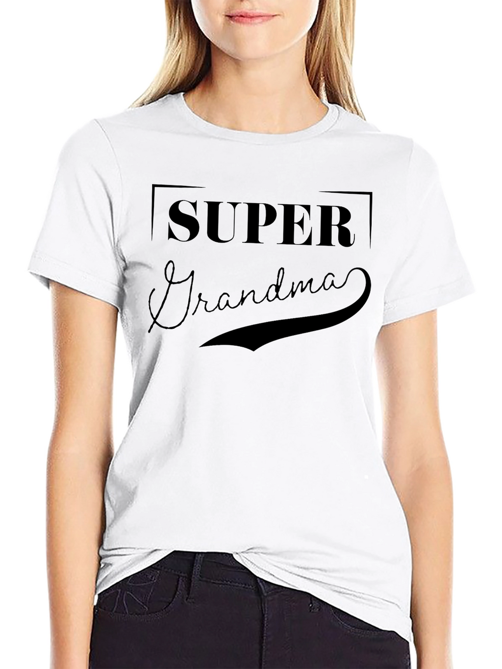 Super Grandma Black T-Shirt
