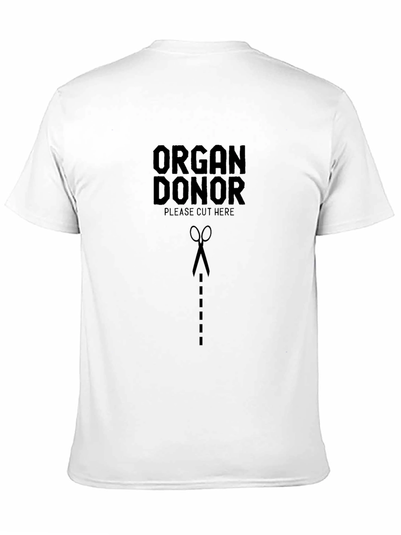 Organ Donor T-Shirt: Please Cut Here Novelty Tee