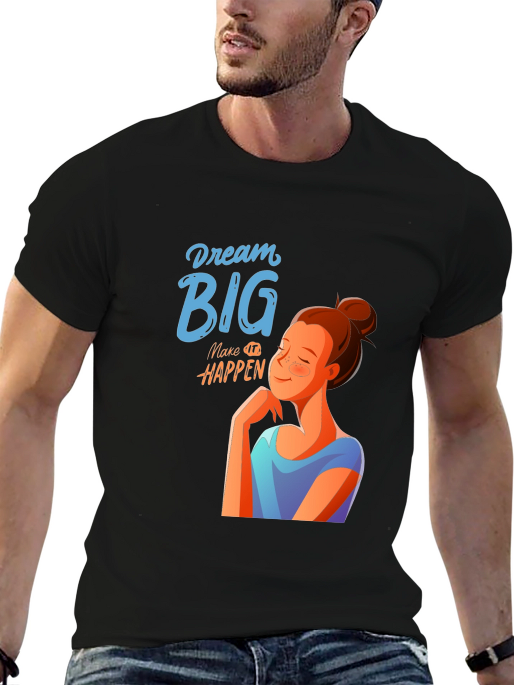 Dream Big Graphic T-Shirt - Unisex Black Tee