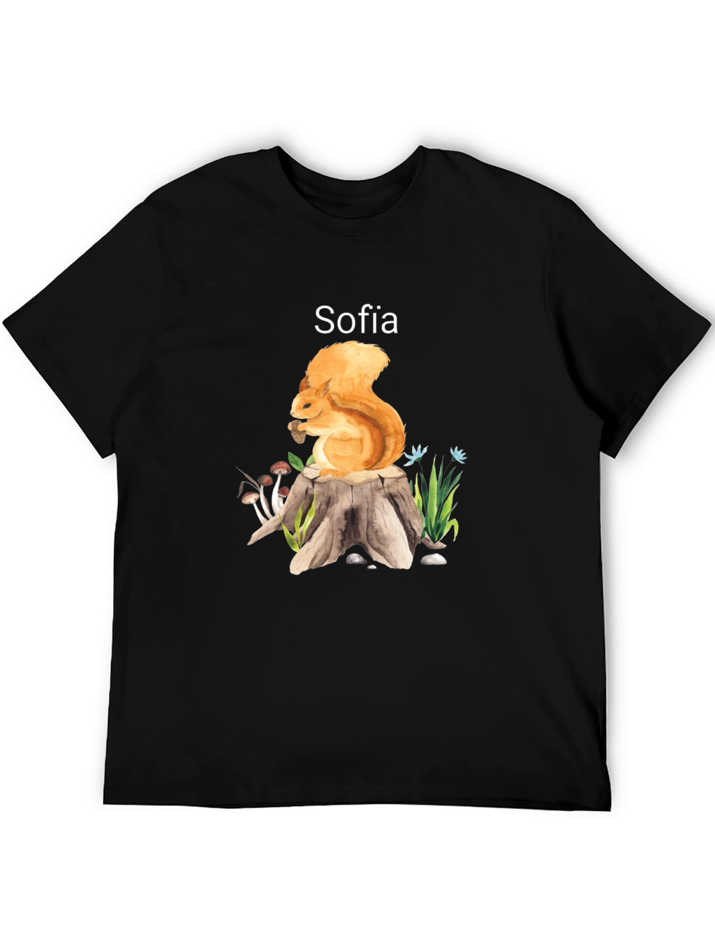 Squirrel & Sofia Black T-Shirt