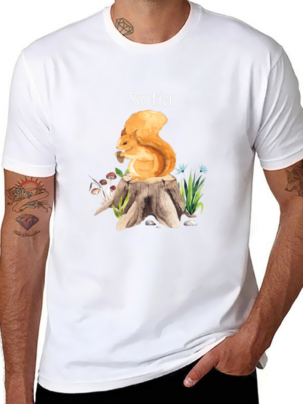Squirrel & Sofia Black T-Shirt