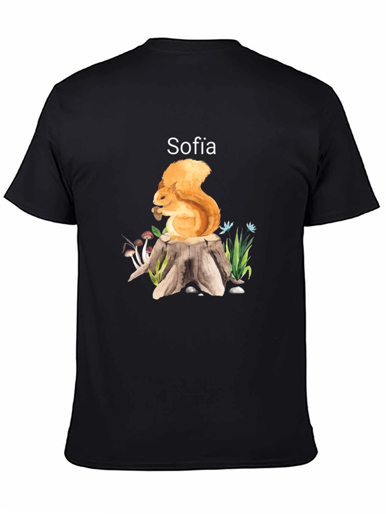 Squirrel & Sofia Black T-Shirt