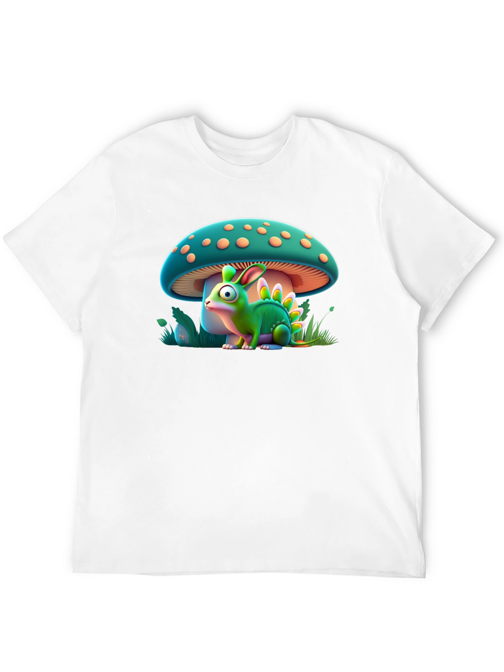 Mushroom Dino-Bunny Graphic T-Shirt