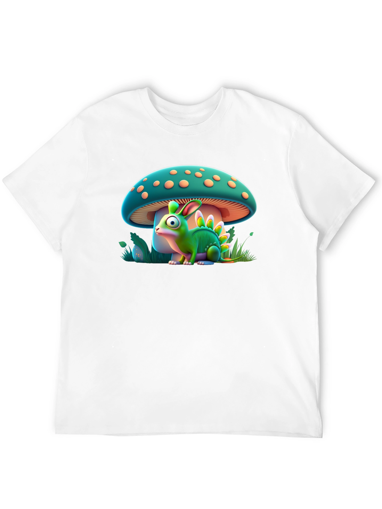 Mushroom Dino-Bunny Graphic T-Shirt