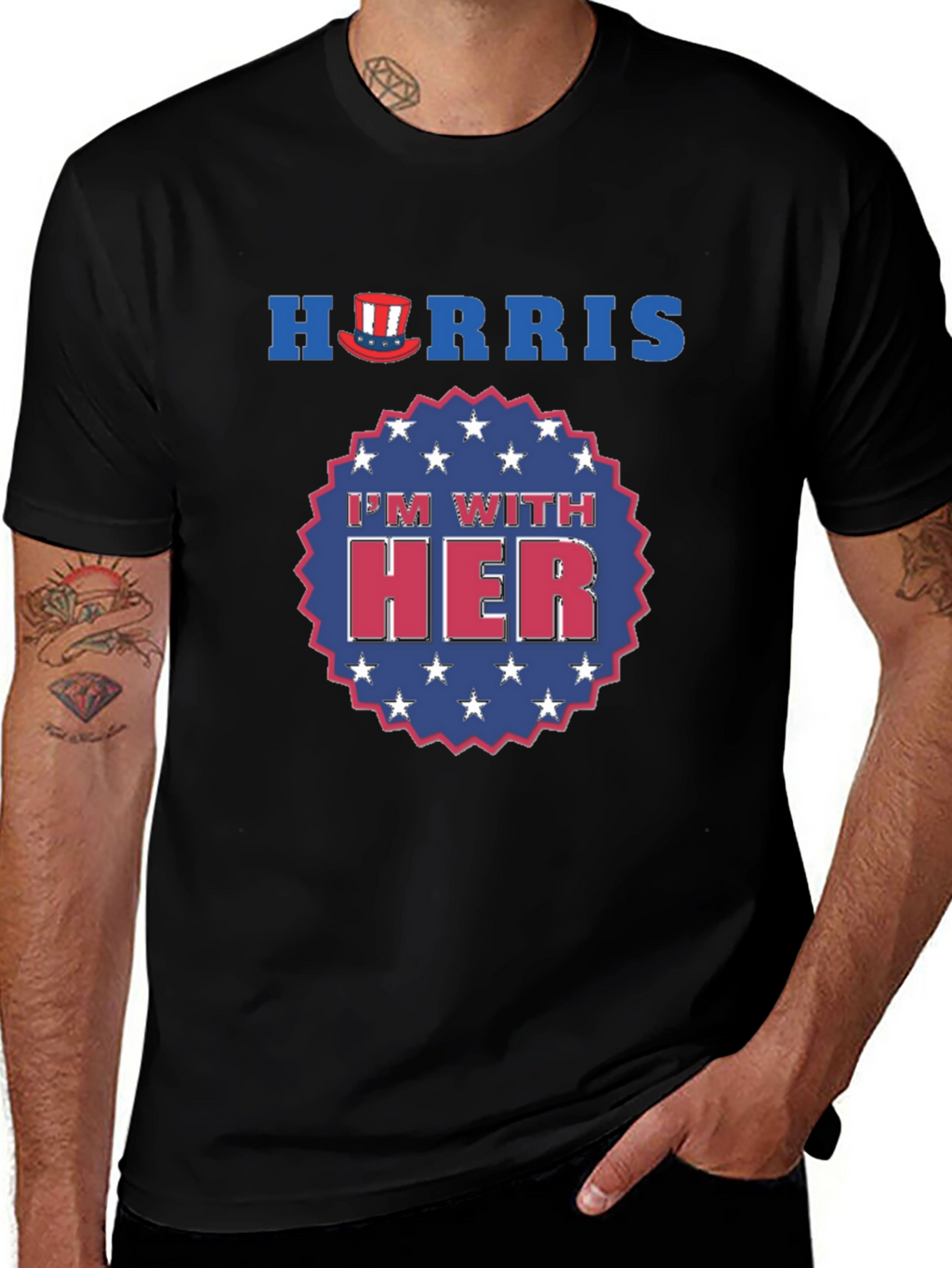 Harris Im With Her Patriotic Graphic T-Shirt