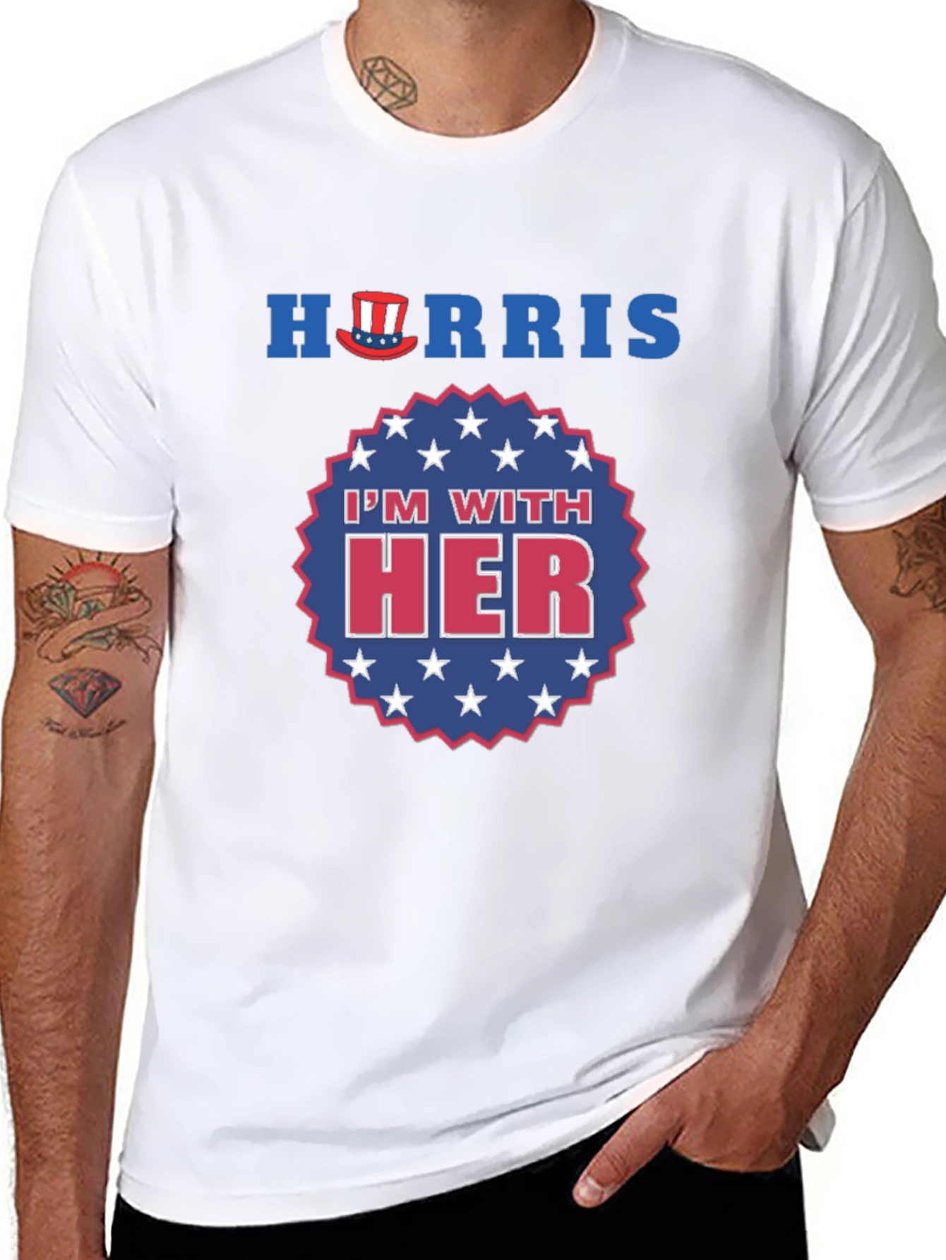Harris Im With Her Patriotic Graphic T-Shirt