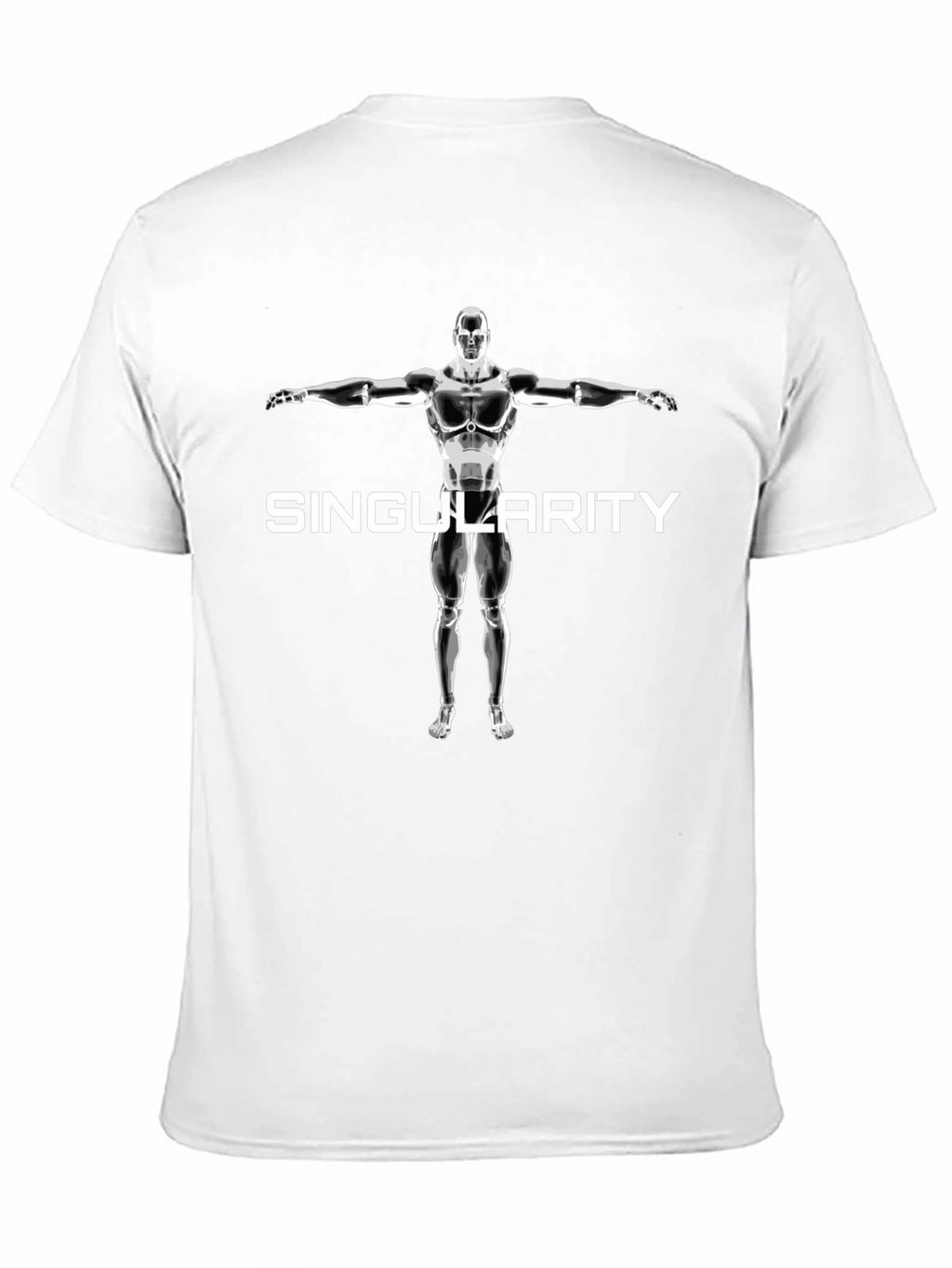 Singularity Robot Graphic Tee - Cool Black T-Shirt
