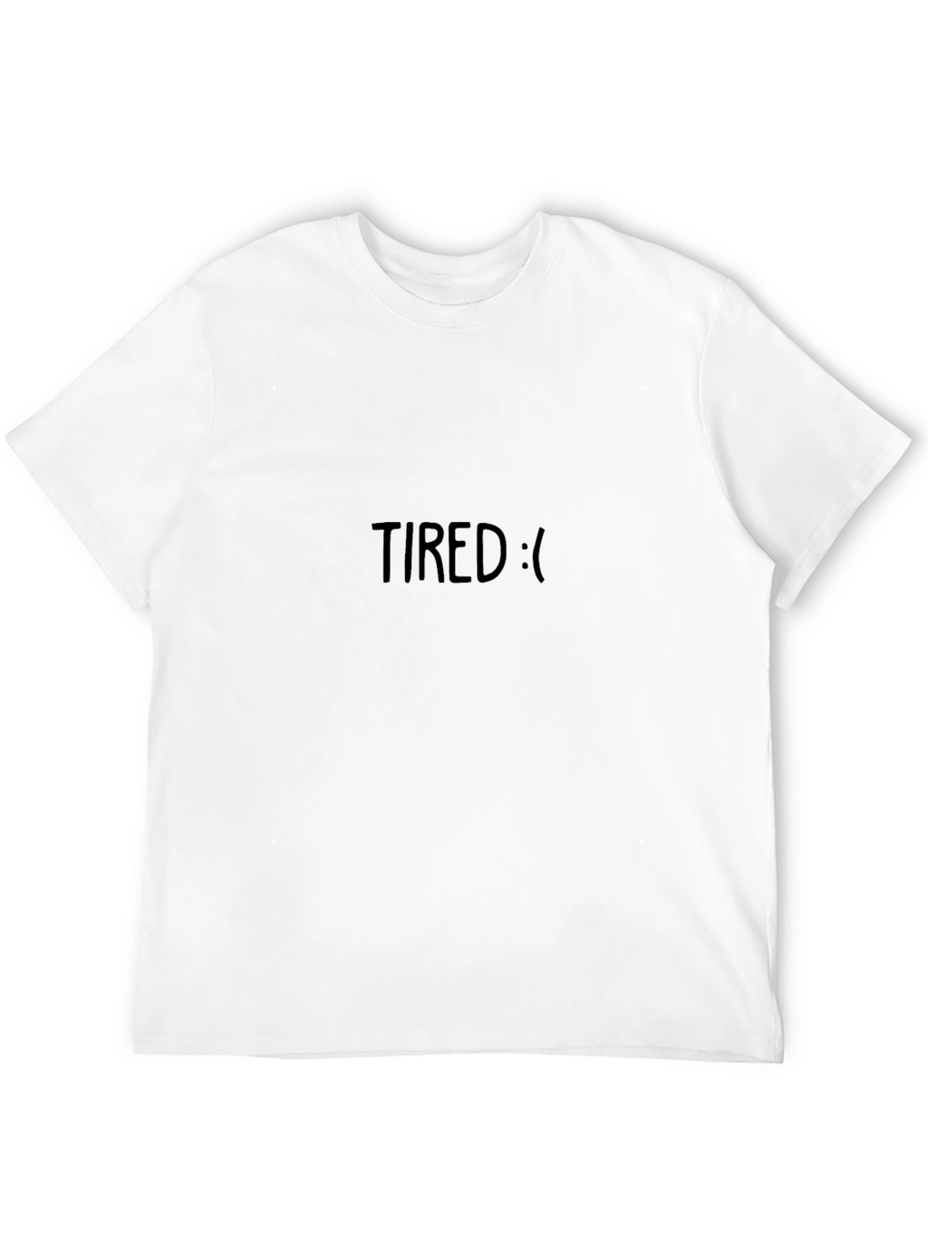 Tired Graphic Tee - Black Casual T-Shirt