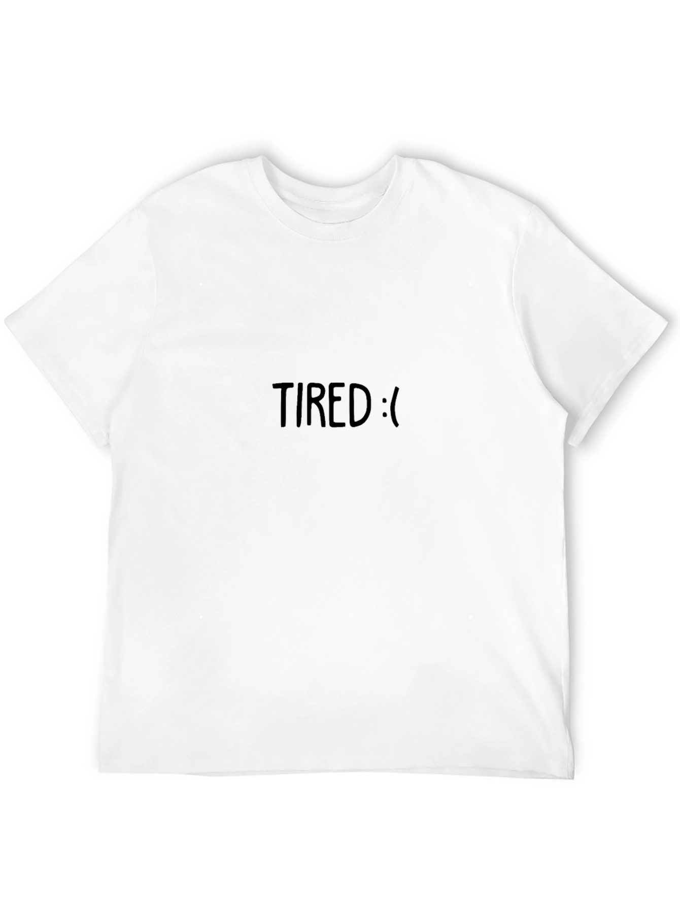Tired Graphic Tee - Black Casual T-Shirt