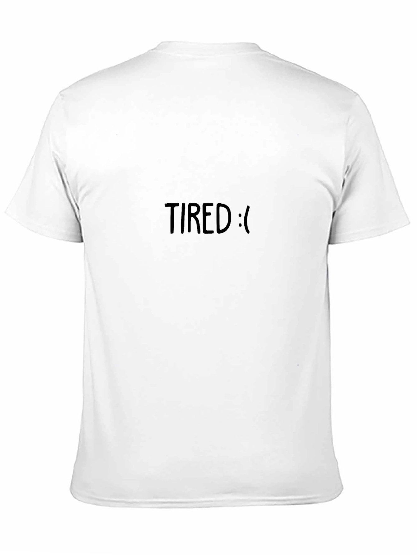 Tired Graphic Tee - Black Casual T-Shirt