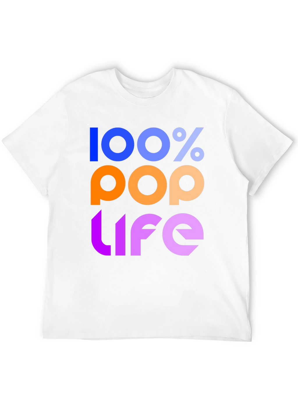 100% Pop Life Graphic Tee - Black Unisex T-Shirt