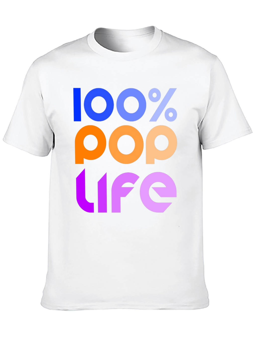 100% Pop Life Graphic Tee - Black Unisex T-Shirt